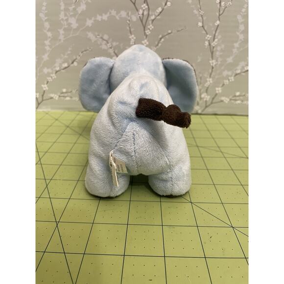 Carter's Child of Mine Light Blue and Brown Plush 8" Elephant Stuffed Animal Toy - Picture 5 of 14